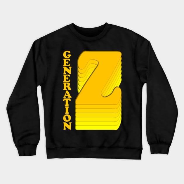 Generation Z - The Young And Yellow Crewneck Sweatshirt by All About Nerds